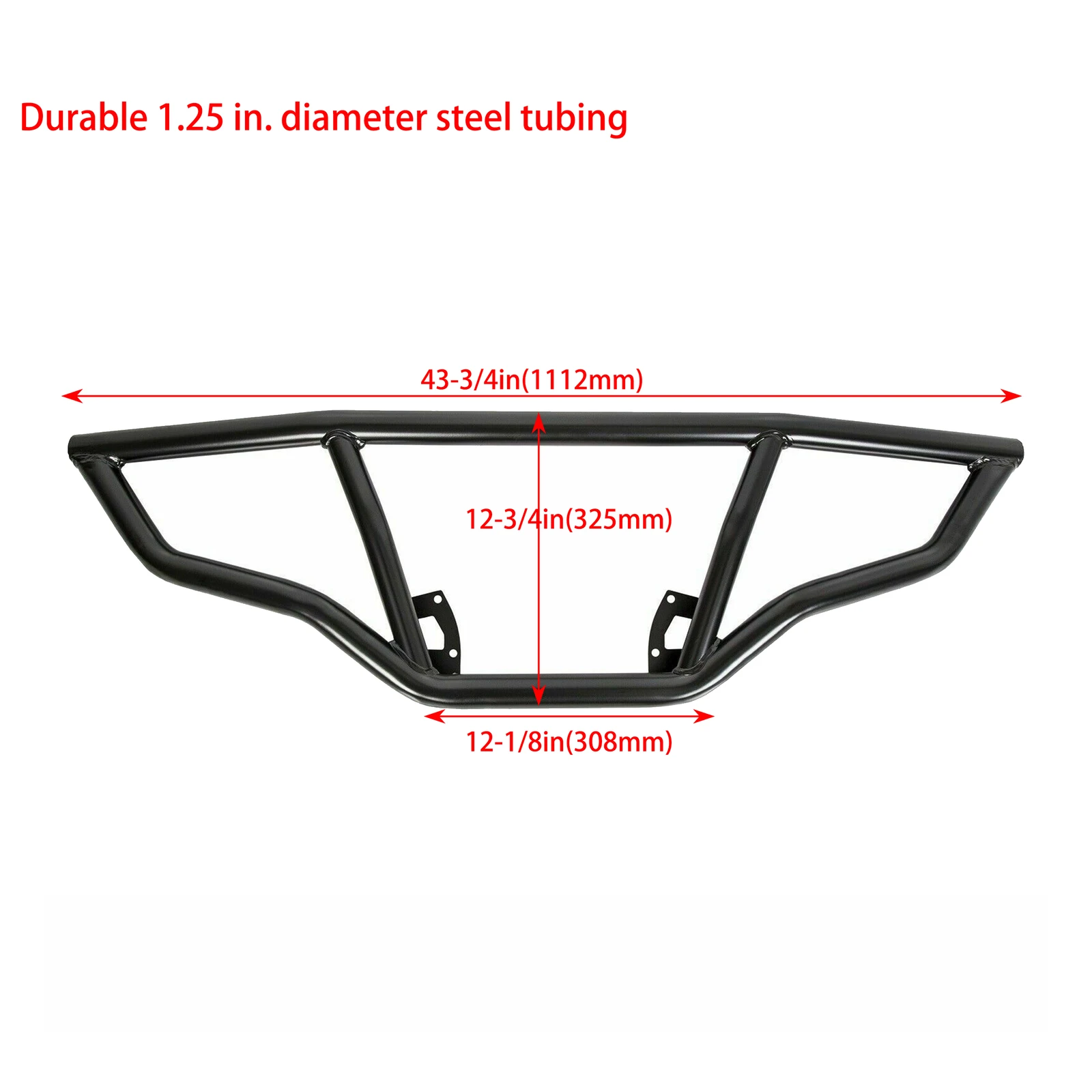 For ATV Rear Brush Guard Bumper for Polaris Sportsman 450 570 & ETX 2014-2023 view 2
