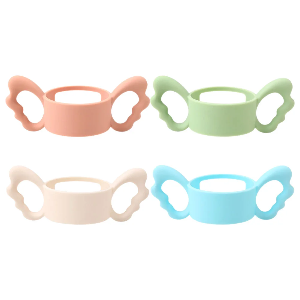 4 Pcs Bottle Handle Accessories Infant Nursing Toddler Silica Gel Feeder Child