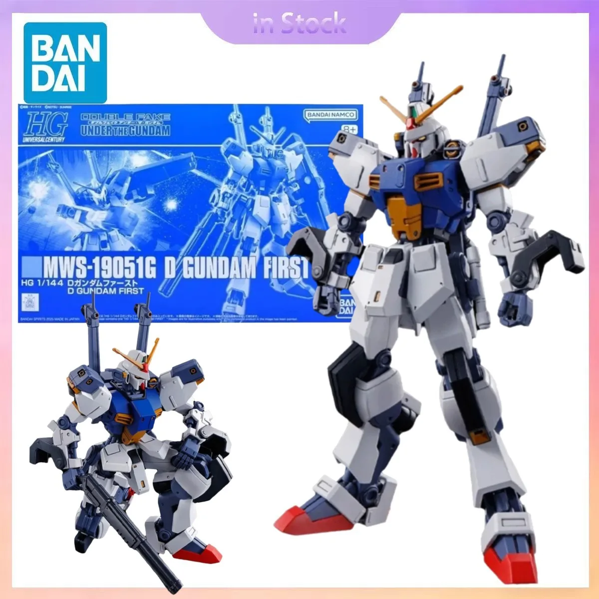 

Original Bandai Genuine In Stock HGUC 1/144 MWS-19051G D Gundam First Anime Collection Action Figure Model Kits Toys Gifts