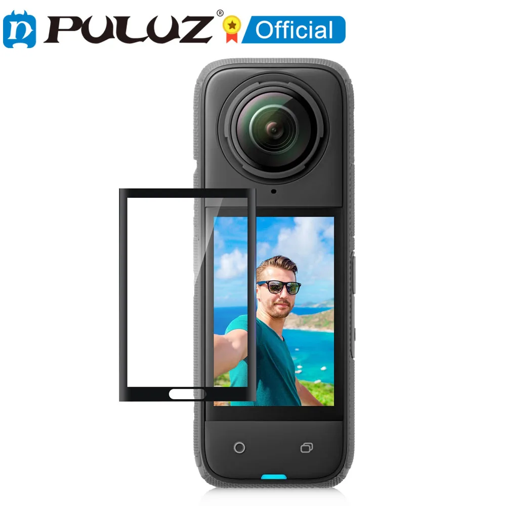 PULUZ for Insta360 X4 9H 2.5D Curved HD Screen Tempered Glass Film High Quality for Insta360 X4 Accessories Protective Film