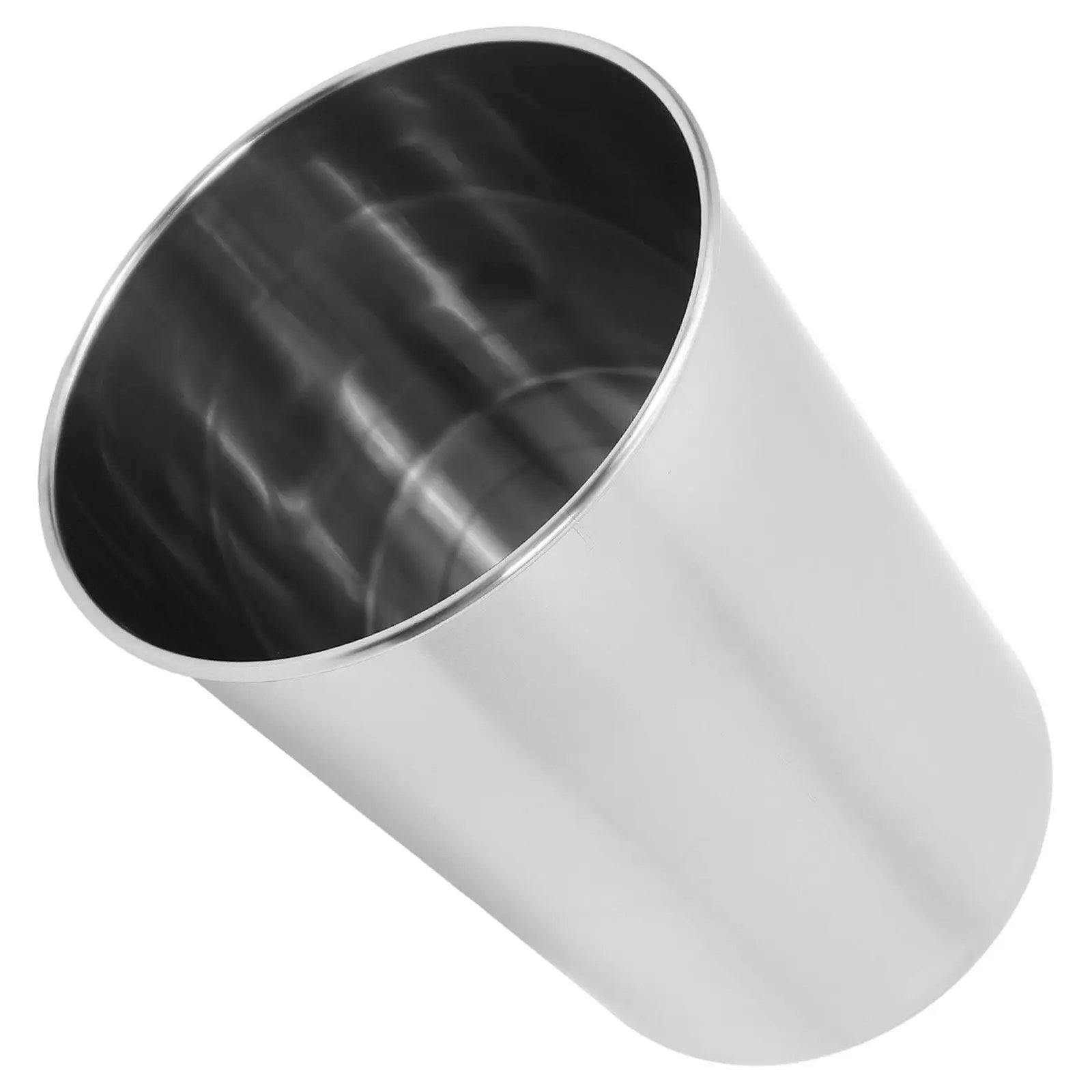 

Stainless Steel Kitchen Trash Can Countertop Embedded Built-in Garbage Bin Metal Wastebasket Indoor Cabinet Compact Kitchen