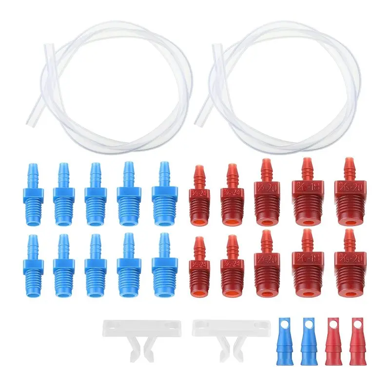 ABFU-For 14151, 22 Inch Hose, Clip, SAE And Metric Fittings Universal Fit Master Cylinder Bleeder Kit Replacement