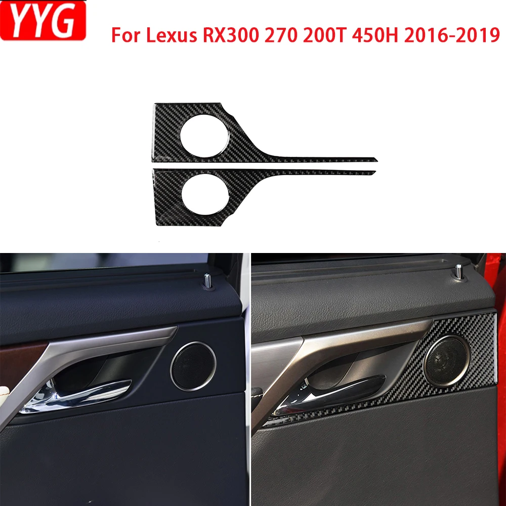 

For Lexus RX300 270 200T 450H 2016-2019 Carbon Fiber Rear Door Handle Panel Cover Car Interior Decoration Accessories Sticker