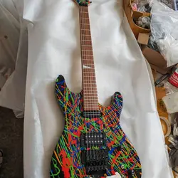 Rare PC1 Signed 30th Anniversary Phil Collen Splatter Hand Made Electric Guitar