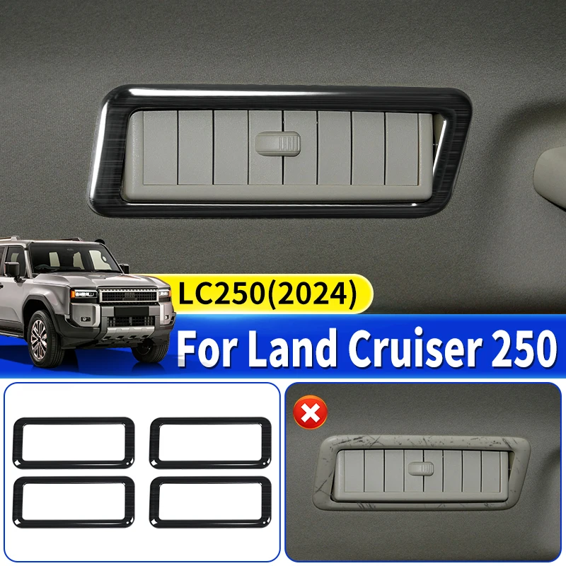 

For Toyota Land Cruiser 250 2024 Car Roof Air Conditioning Vent Decoration Frame Prado LC250 FJ250 Interior upgraded Accessories