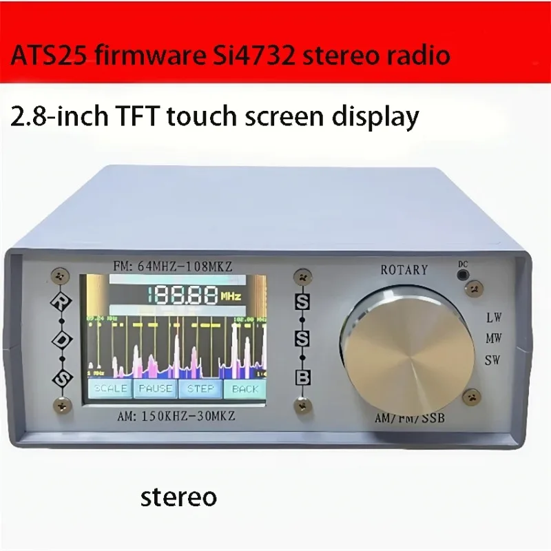 ATS25 Desktop Stereo Full Band Radio SSB Single Sideband SI4732 Radio with FM, AM, LSB, USB Multi-mode Connection