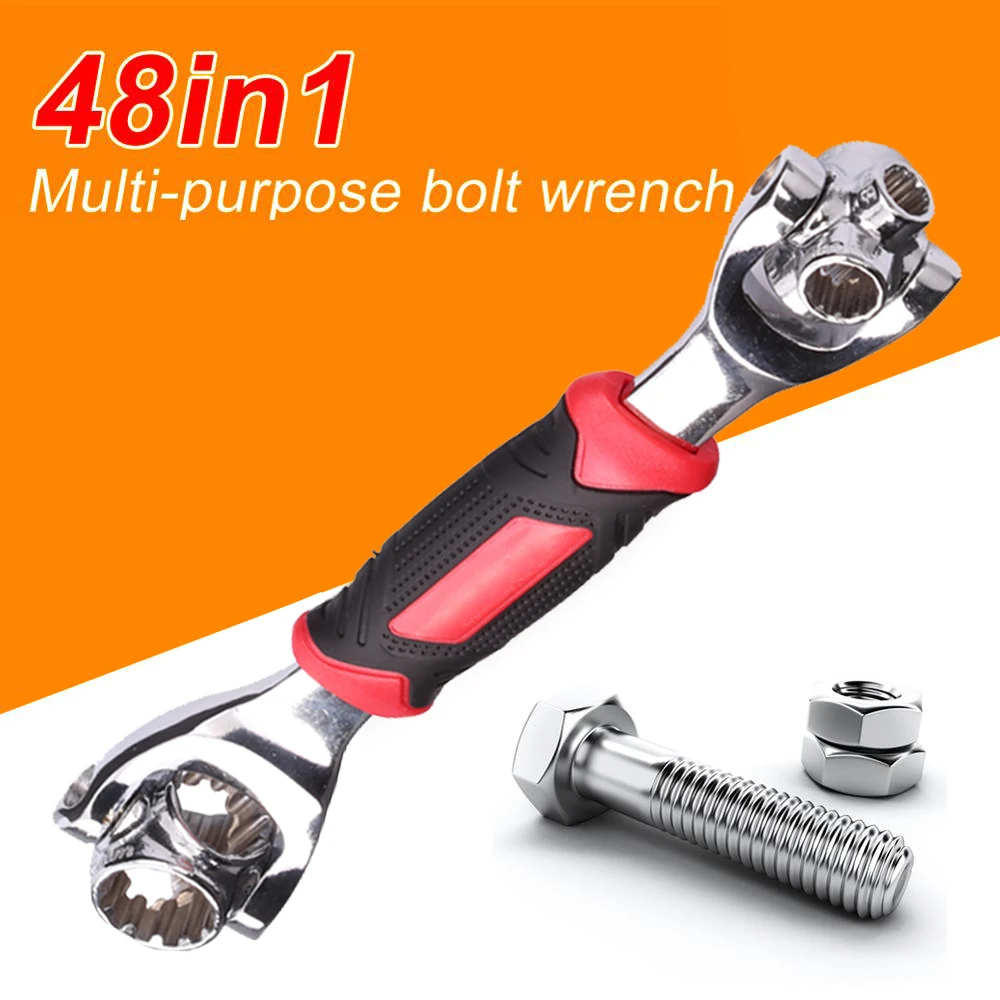 

New Universal 360 Degree 48 in 1 Tools Socket Steel Tiger Wrench with Spline Bolts Torx 6-Point Furniture Car Repair Hand Tools