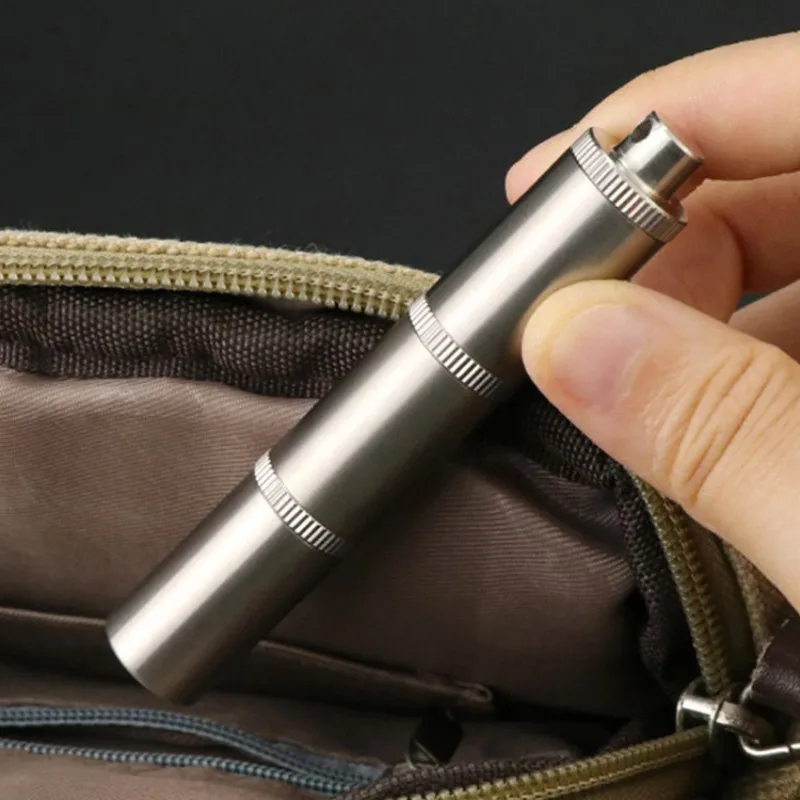 Waterproof Pill Box Titanium Alloy Sealed Capsule Outdoor Travel Camping Firstaid Pendant EDC Multi-function Survival Tool Gift - view 3