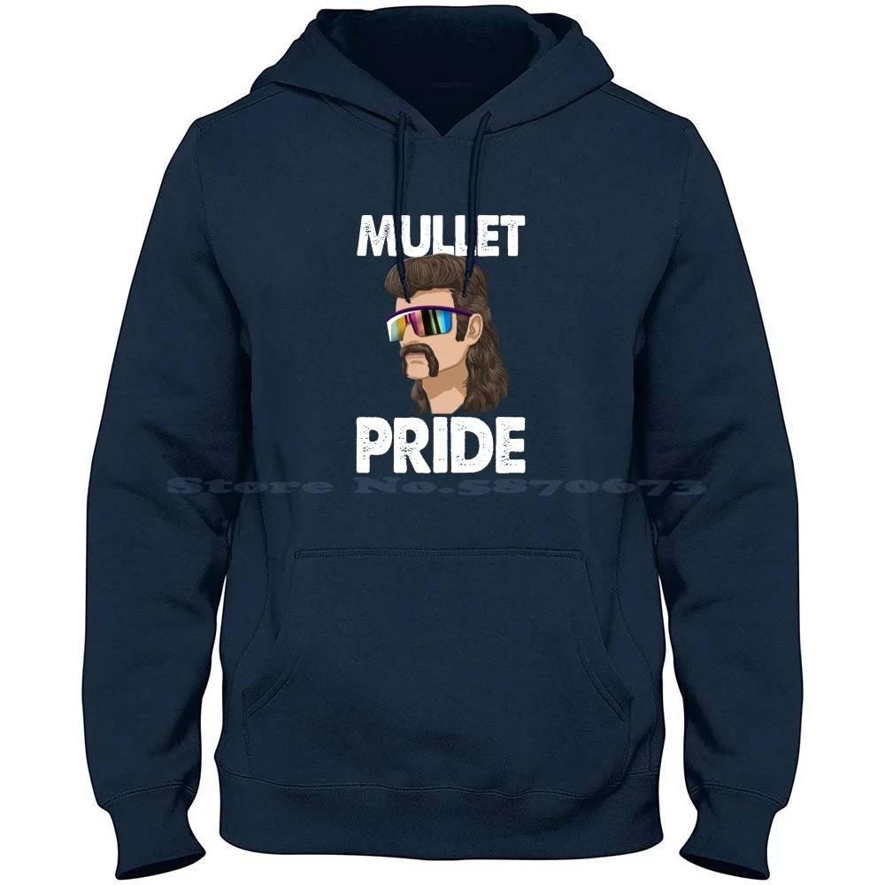 Mullet Pride 100% Cotton Hoodie T Shirt Retro Country Funny Pit Viper Hair Cowboy Hunting Sunglasses Vintage 1980S Cartoon