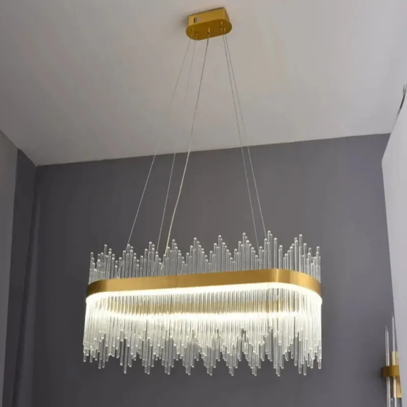 ضوء غرفة المعيشة الفاخرة الثريا ما بعد الحداثة كريستال غرفة نوم قاعة الطعام مقهى نموذج غرفة جو دائري مصابيح متدلية كبيرة