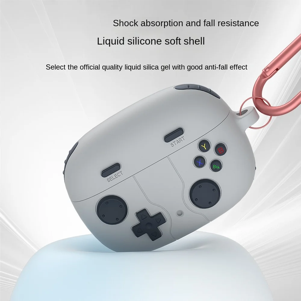 3D Earphone Case Silicone Game Console Styling Earphone Protective Cover Cartoon Style Dustproof for JBL Wave200TWS/Vibe Beam