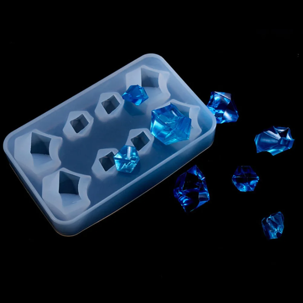 

Shape Crystal Silicone Mold Epoxy Resin Jewelry Making Tool Reusable Multifunctional for Earrings Necklace Keychain