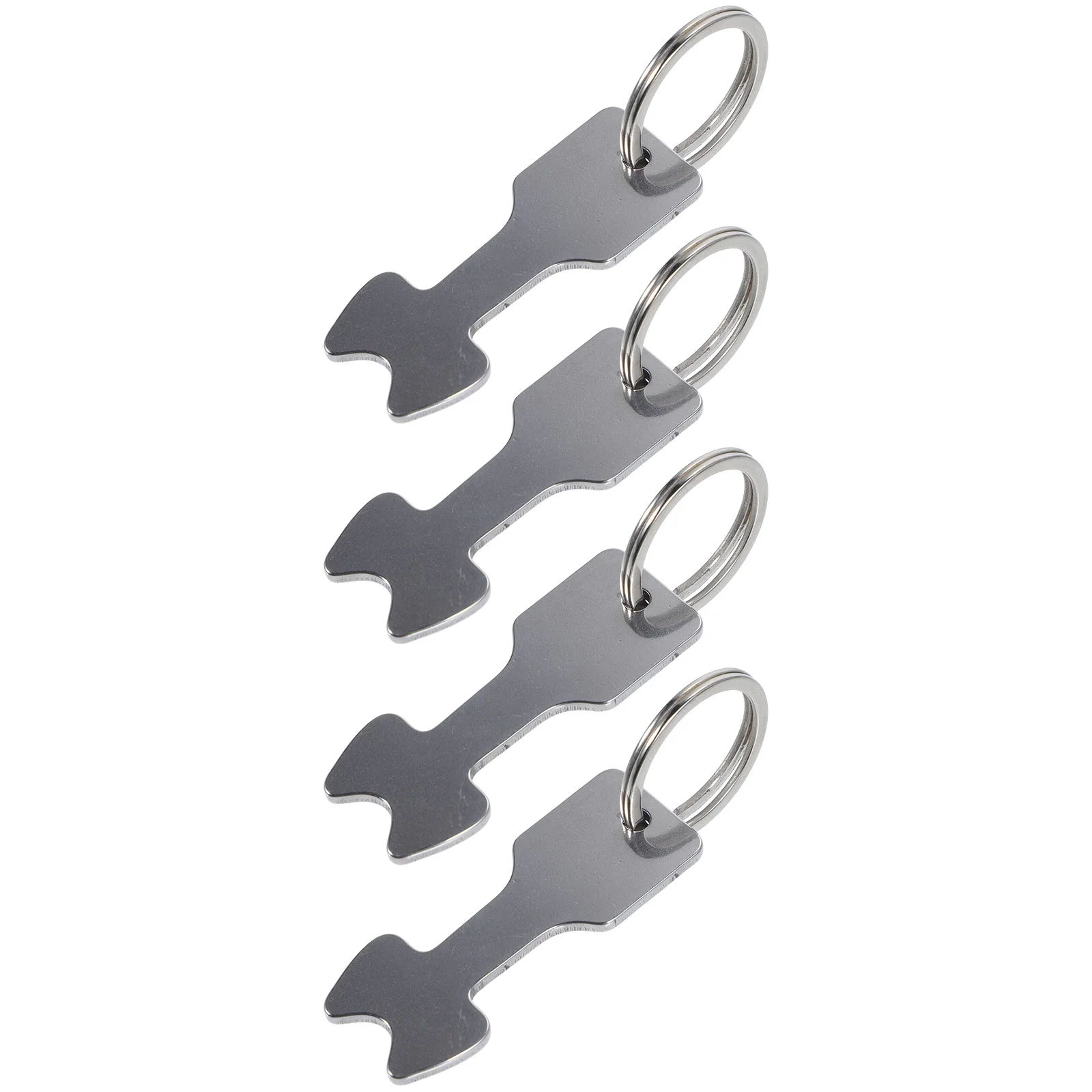 4 Pcs Pendant Backpack Cart Token Shopping Keychain Fob Trolley Remover Metal Pendent
