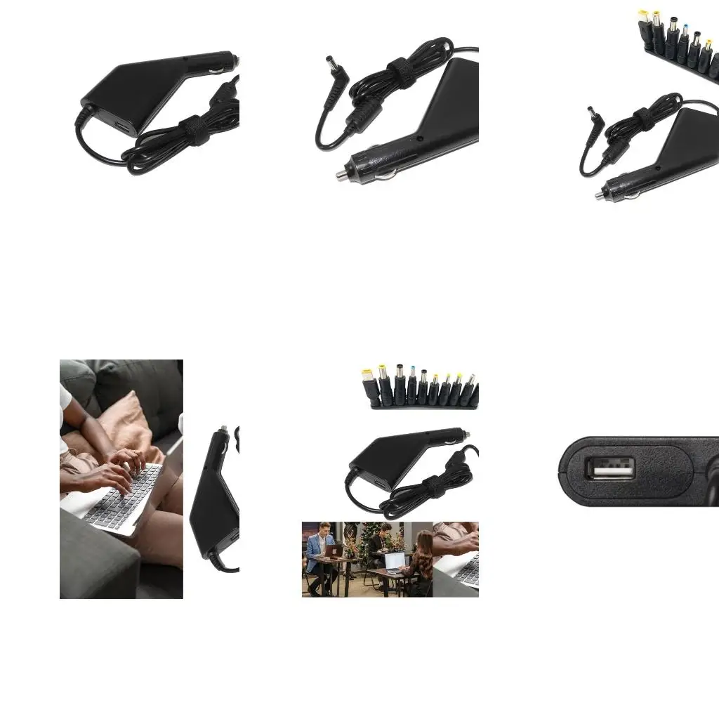 10 in 1 Multi-function Laptop Adapter 19V 4.74A Car for Phone Tablets