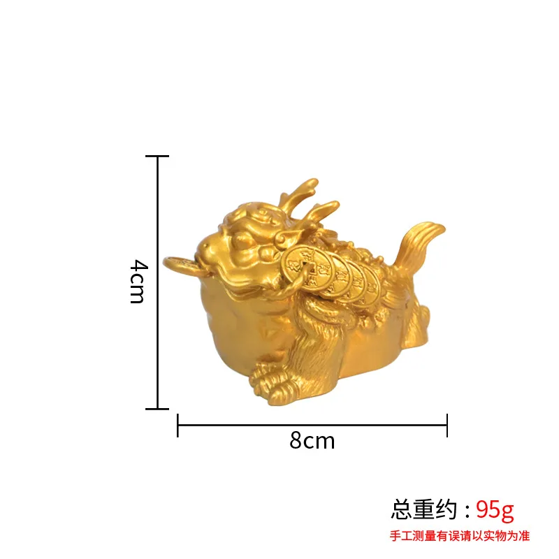 Dragon Horn Golden Toad Ornament Sand Gold Three-Legged Toad Overlord Golden Toad Office Living Room Store Opening Chinese Style