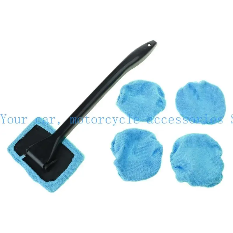 

652F Car Window Cleaner Brush Windshield Cleaning Wash Tool Inside Interior Auto Glass Wiper with Long Handle