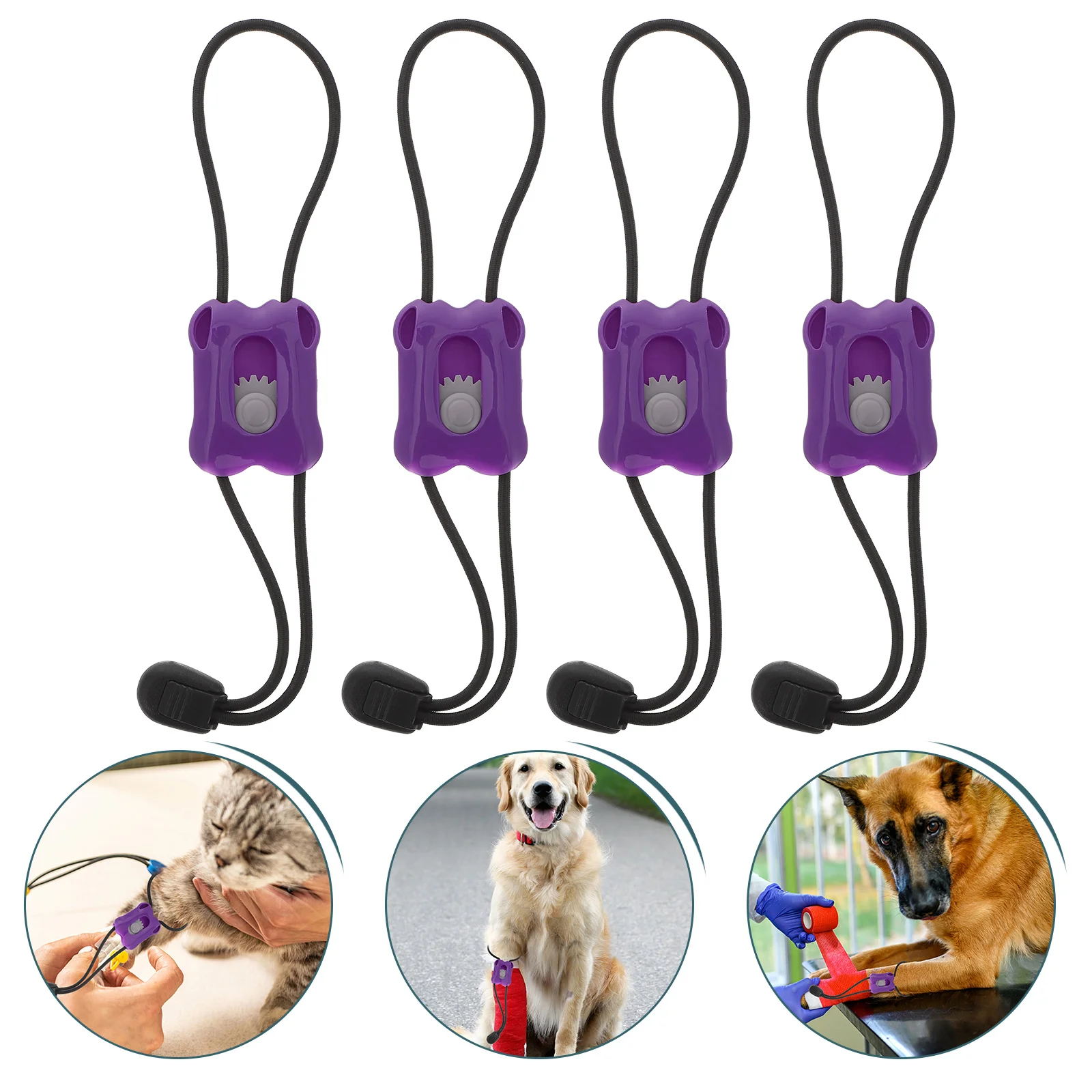 4 Pcs Tourniquet Pet Tourniquets Medical Band Blood Flow Restriction The Dog Emergency Preparedness Belt Plastic Rescue