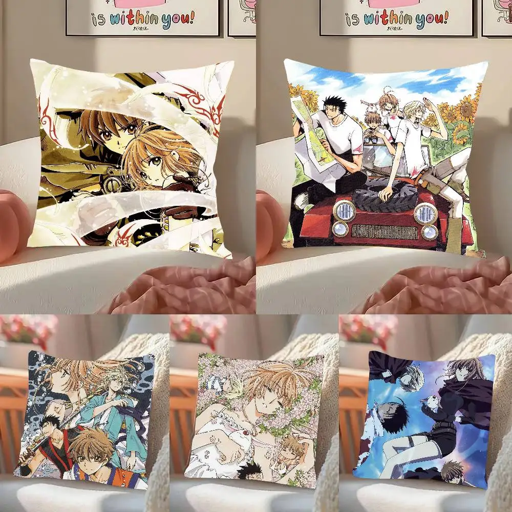 Tsubasa R-Reservoir Chronicle Manga Pillow Case Fashion Square Pillowcase Bedroom Sofa Room Ins Decoration Leisure