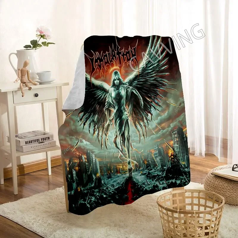 

Immolation Rock 3D Printed Sherpa Blanket Rectangle Blanket Home Textiles Fleece Wearable Blanket Throw Blankets