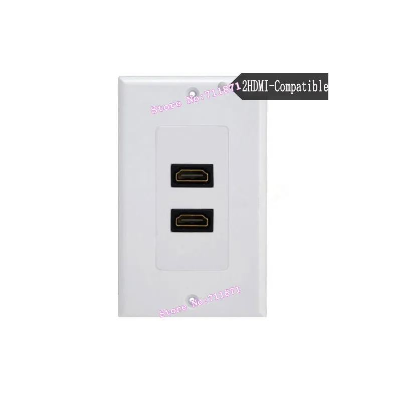 2 HDMI-compatible Wall Plate Two Port Female Compatible-HDMI Wall socket panel board 2 Female HDMI-compatible wall Plug Adapter