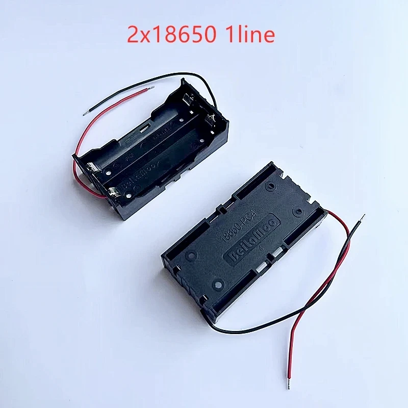 2PCS 18650 Battery Holder Bracket With Cable 1/2/3/4X DIY Battery Compartment Flame-Retardant Lithium Battery Box