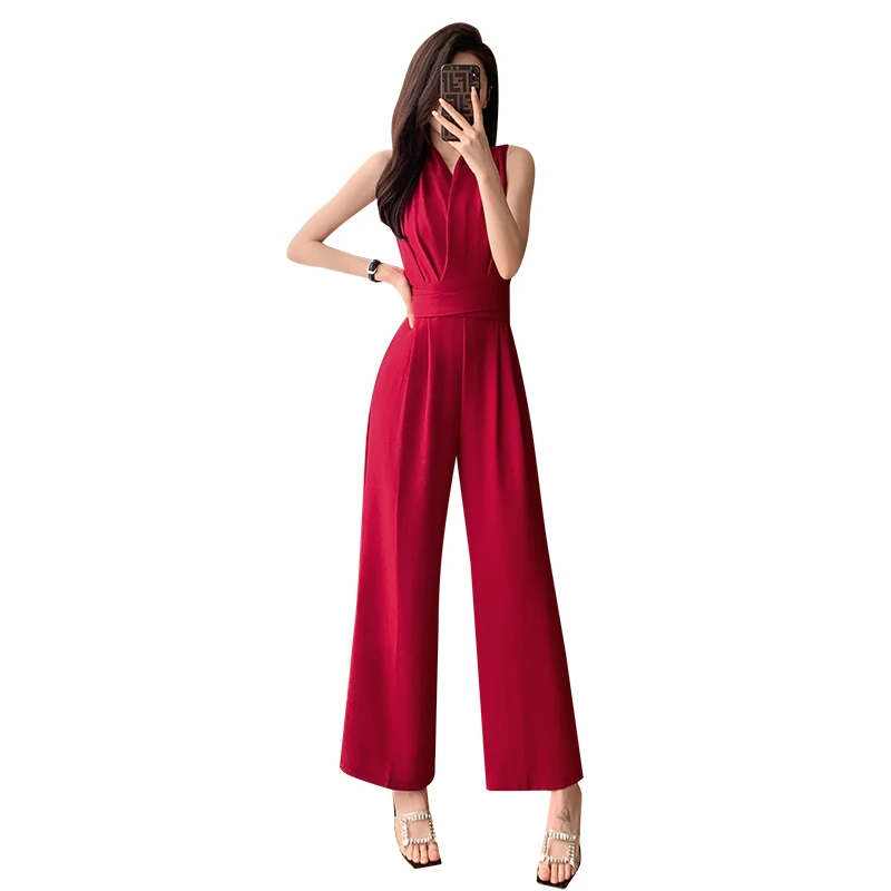 Estate coreana Sle Design Sense Small ence Pantaloni a vita con cravatta Pantaloni larghi a vita alta dimagranti Faion Dr