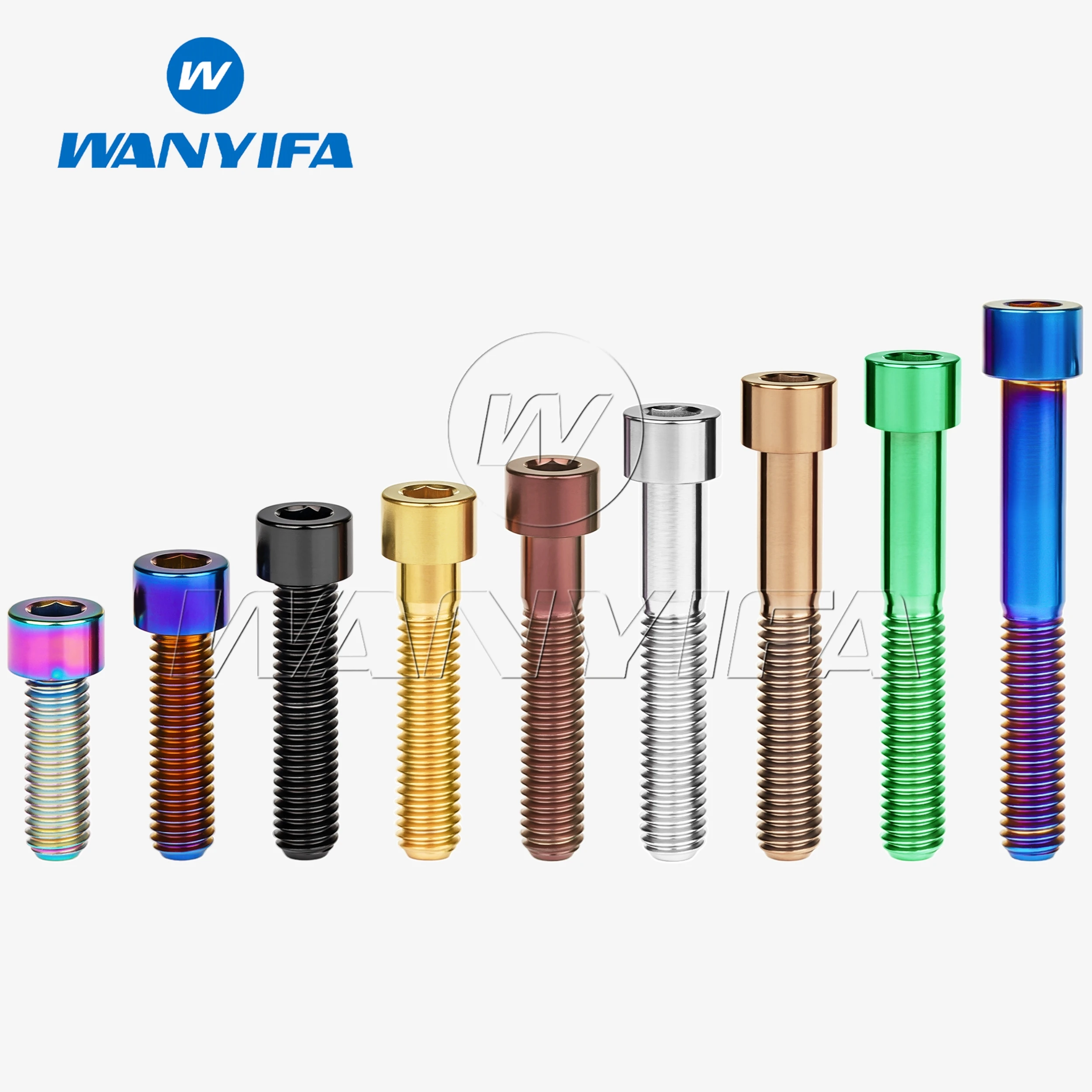 Wanyifa Titanium M7x20-50mm Bolt Cylindrical Columniform Head Screws 6AL-4V GRADE 5