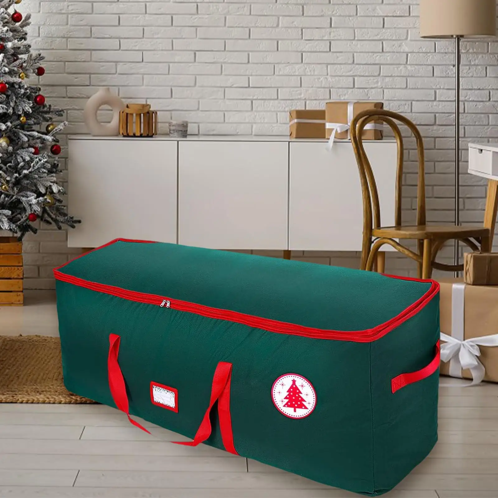 Świąteczna torba do przechowywania z zamkiem błyskawicznym Przenośna świąteczna torba do przechowywania Wodoodporna na przybory imprezowe Xmas Storage Container Protection