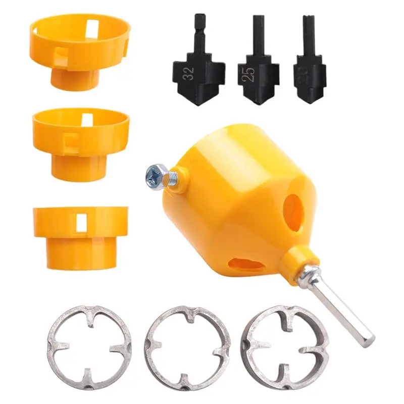 A20F-PPR Lifting Stepped Drill Bit With PVC Pipe Threader Water Pipe Expansion Drill Punch Plumber Power Tool