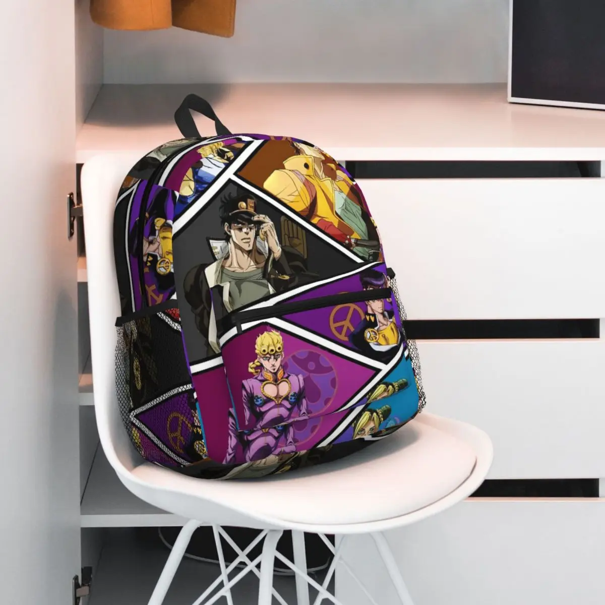 Jojo Bizarre Adventure Joseph Joestar Anime Backpack Daypack Large Capacity Boys Girls BookBag School Bag Shoulder Bags