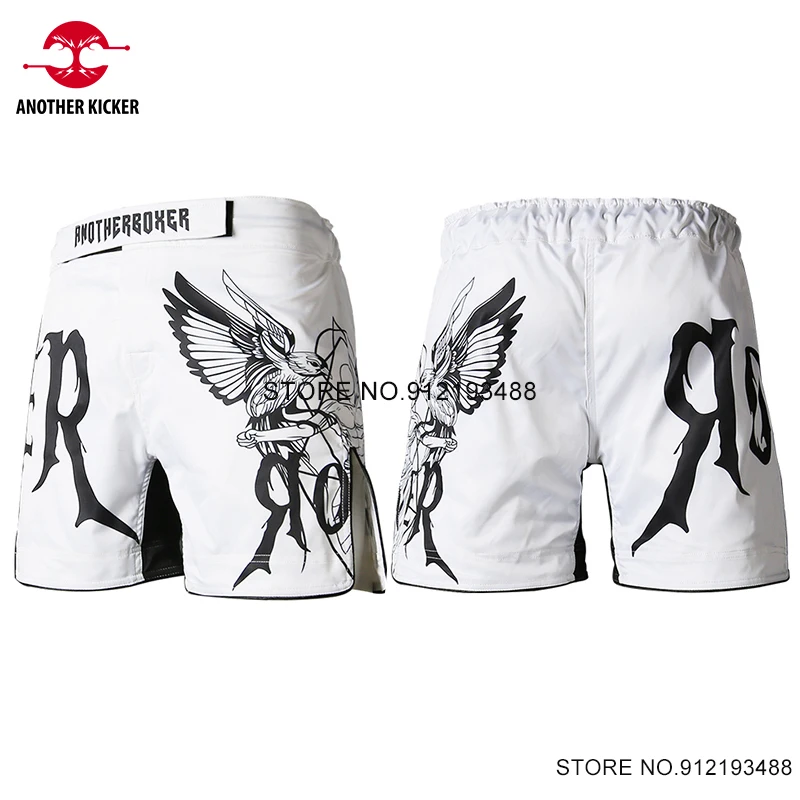 NingShorts-Short papillon pour homme et femme, vêtement d'arts martiaux, blanc, grappling, déclinaison, boxe thaïlandaise, muay-thaï