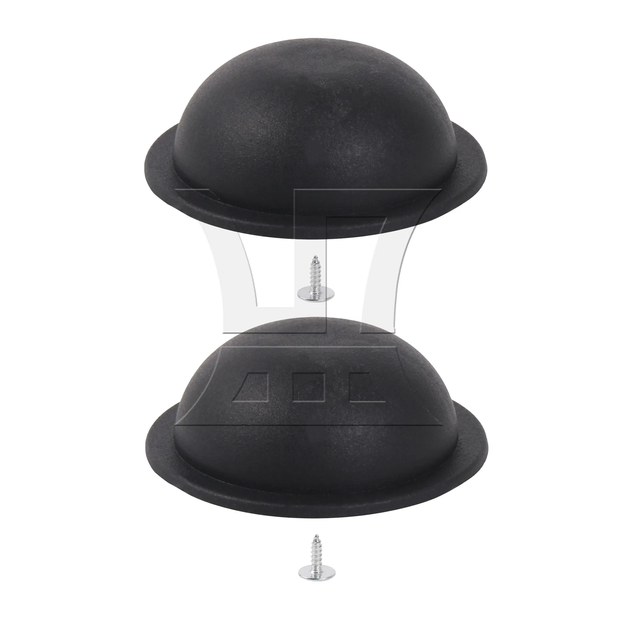 

BQLZR 2 Pcs Travel Luggage Suitcase Bracket Side Stud Feet Pad 1.57" x 0.55"