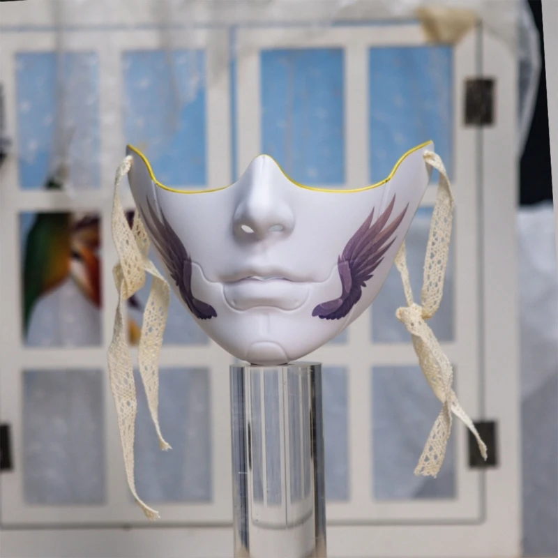 8 Styles Masquerade Beauty Mask Halloween Costume Accessories Women Aesthetics Mask Party Cosplay Prop Half Face Cover for Adult image 4