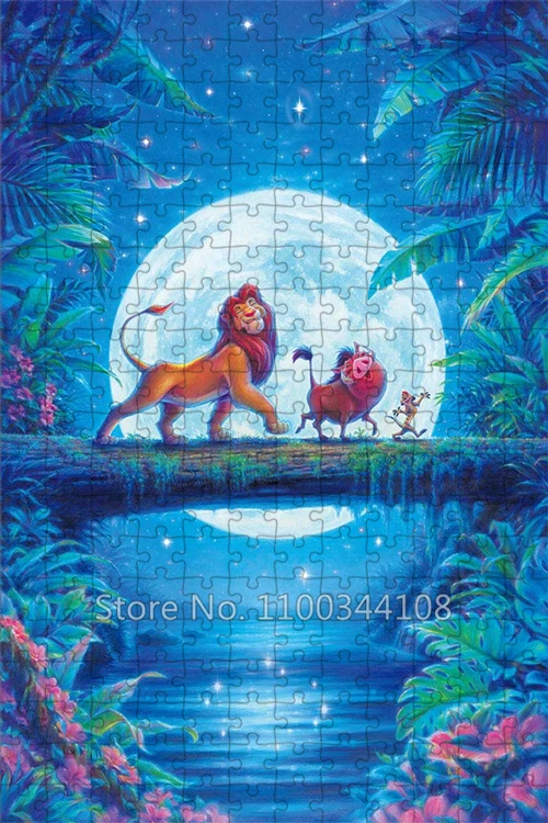 The Lion King Jigsaw Puzzle Disney Movie Simba 35/300/500/1000 Pieces Puzzles Cartoon Art Picture for Children's Handmade Toys