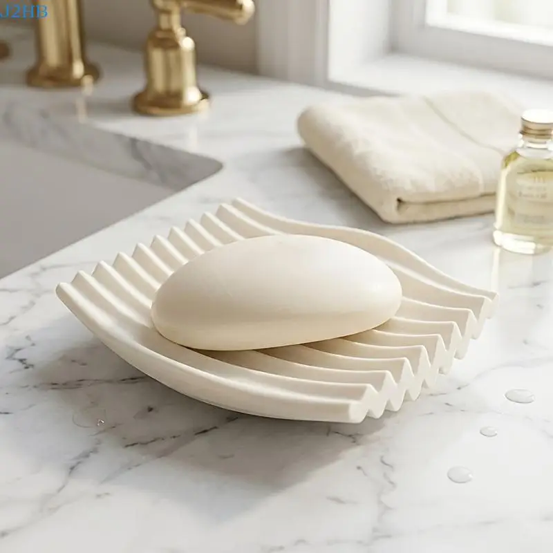 J2HB Bathroom Soap Dish Soap Organiser Tool for Sink Side & Kitchen Wash Areas Daily