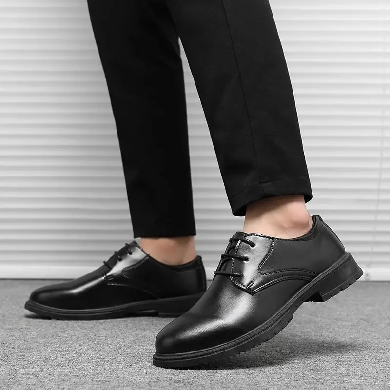 Zapatos Derby de cuero genuino con cordones para hombre, Zapatos de vestir italianos de lujo para negocios, nuevos