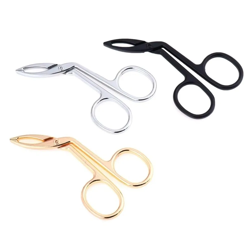 Stainless Steel Eyebrow Tweezer Hairgripping With Handles Hair Plucker Clip Mechanism Elbow Eyebrow Curler