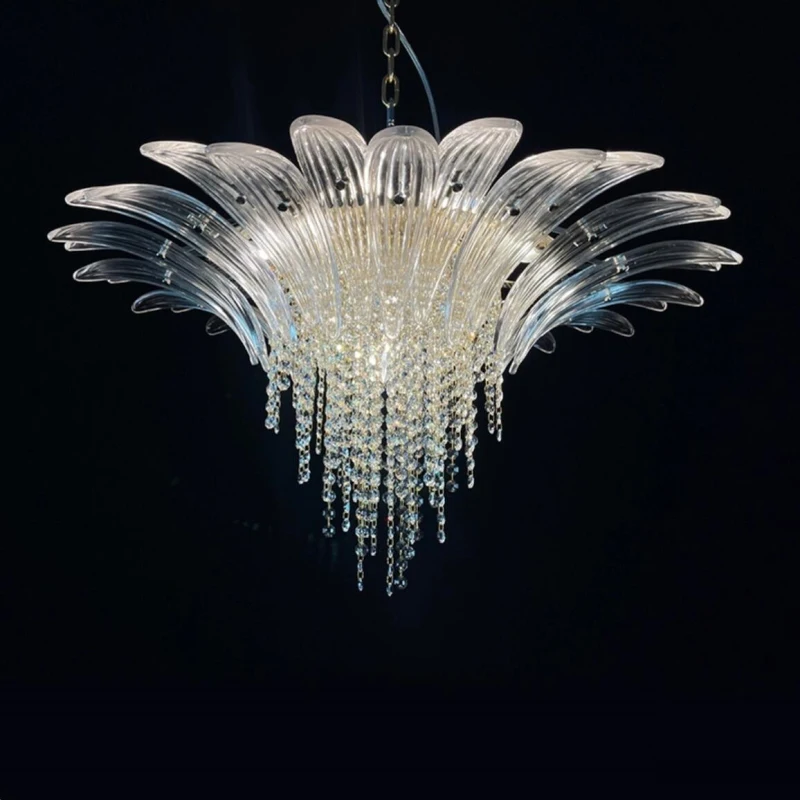 Luxury vintage glass chandeliers Living room decor Designer Bedroom lights Island Crystal lights