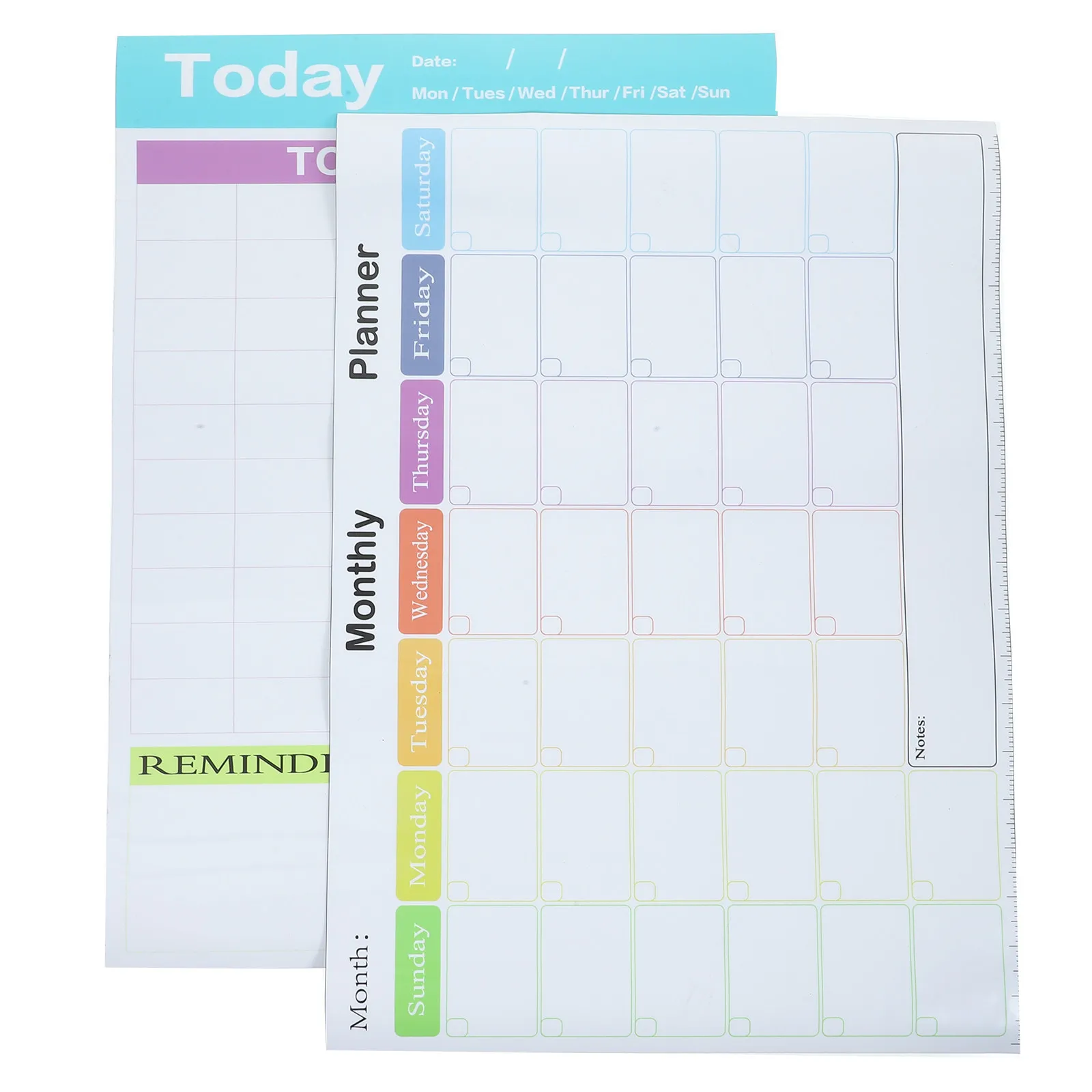 2Pcs Magnet Dry Erase Board Organizer For Office Desk Memo Board Schedule Planner Magnetic Monthly Multi-use Desktop