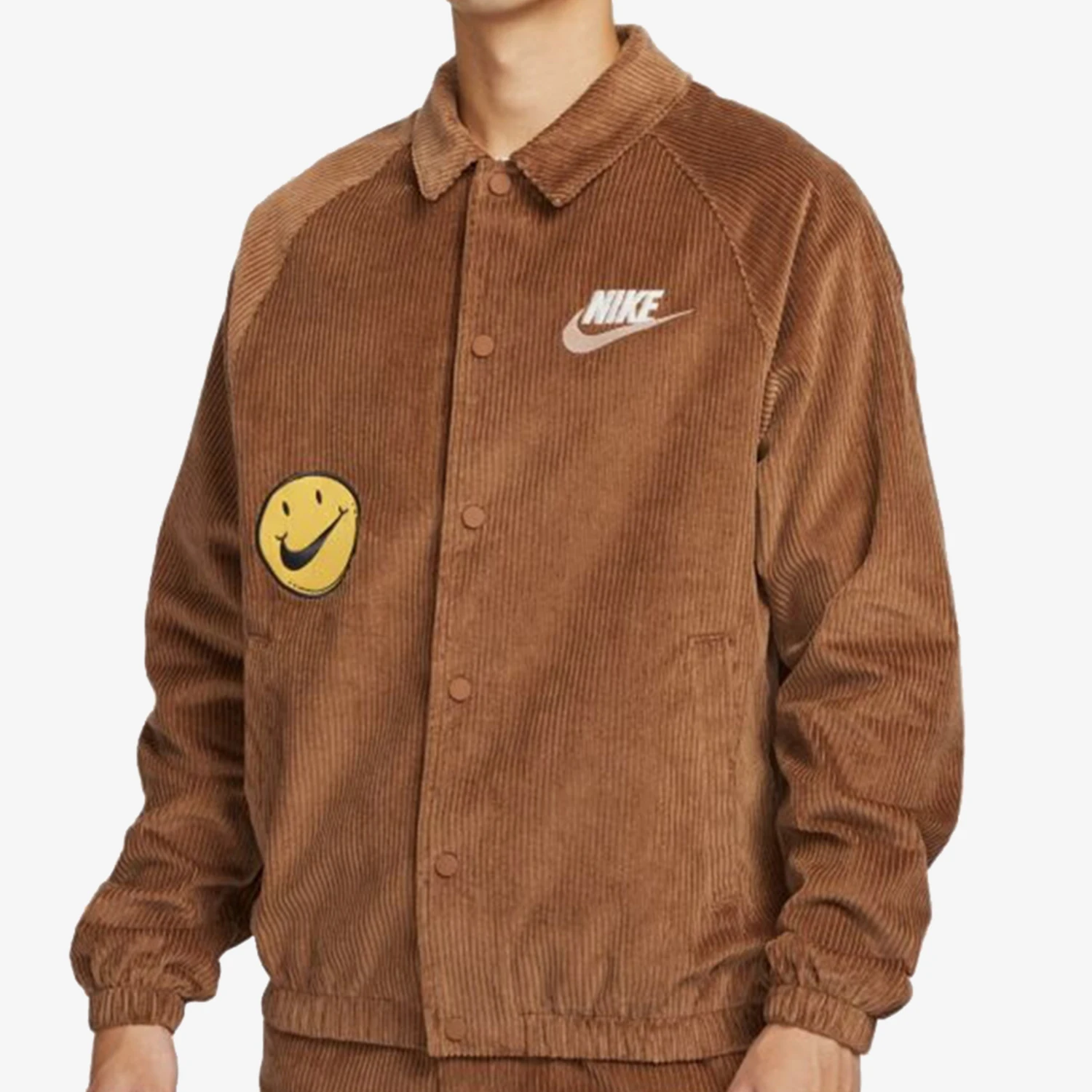 Nike Genuine 2023 Winter Men's Smile Embroidered Collar Loose Jacket FZ5737-281