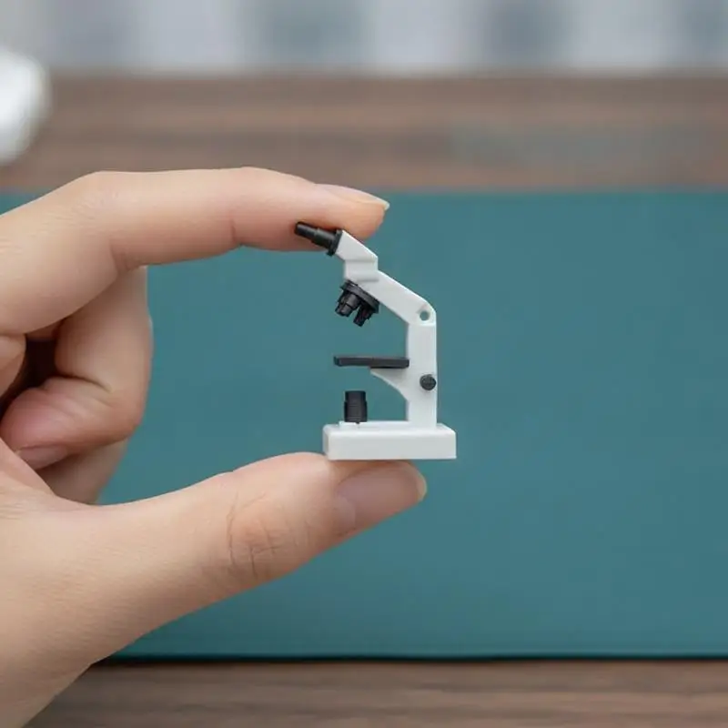 NEW 1:12 Scale Mini Microscope Model Dollhouse Lab Prop Realistic Detail for School Hospital Diorama Display Photo Background