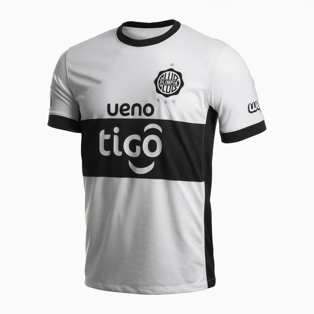 Club Olimpia Local Visitor Football Jersey 3D Print Men Sport Breathable Quick Dry T-shirt Moto Race Parent-child Short Sleeve