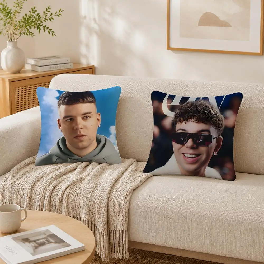 Popular Singer Q-Quevedo Cushion Cover Plush Decorative Pillow Case With Hidden Zipper Cutecore Room Decor For Home