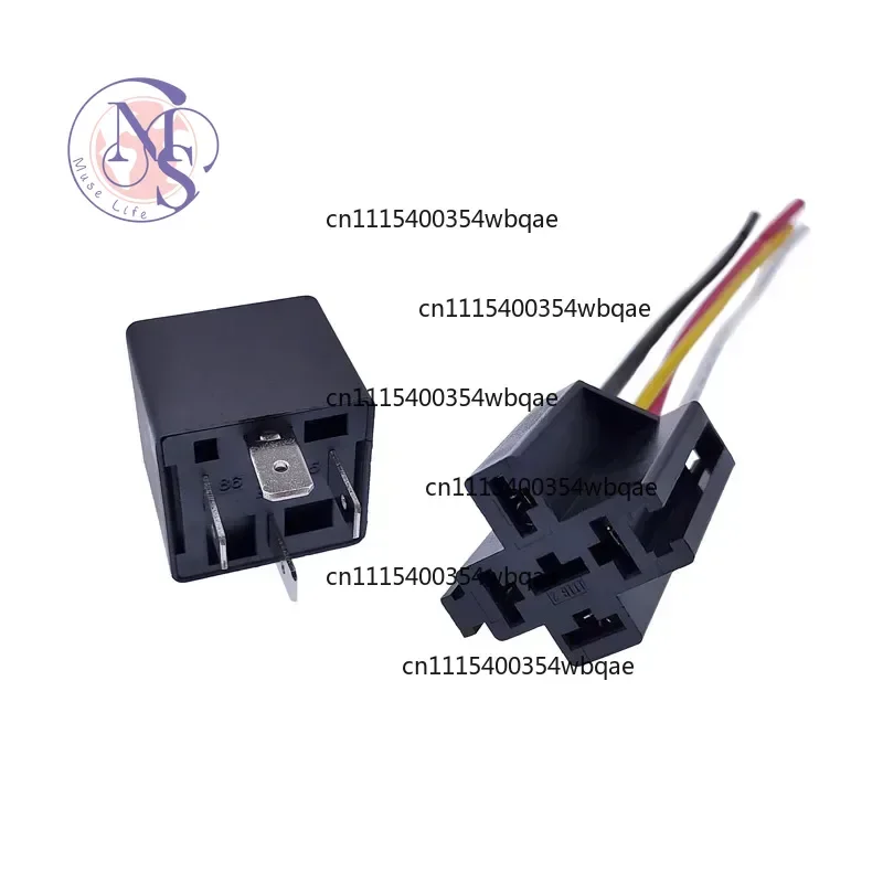 ZOCI-JD2912 Auto Car Relay, 4/5Pin 40A DC12V/24V/36V/48V 1.8W Coil Relay with Mount Hole & Wire