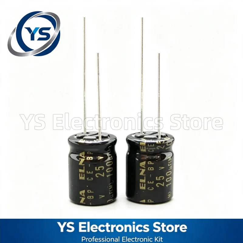 10-200pcs ELNA RBD CE-BP 25V100UF 12.5x20mm RBD-25V101MH3# 100UF25V 25V 100UF Non‑Polar HiFi Audio Capacitor New Original 20%