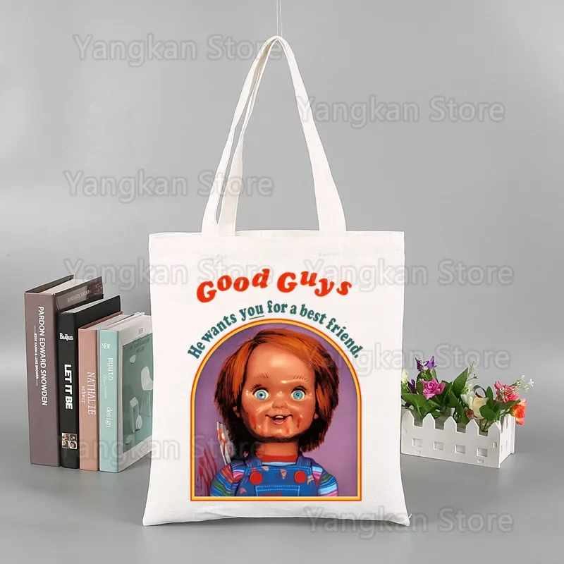 Chucky Good Guys Child's Play Hand Bags For Women Ladies Shopping Handbag Print Large Capacity Bag Casual Large