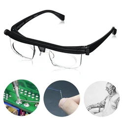 Gafas de aumento protectoras con bolsa de almacenamiento, lentes de fuerza ajustable 2023, enfoque Variable, distancia de visión, Zoom