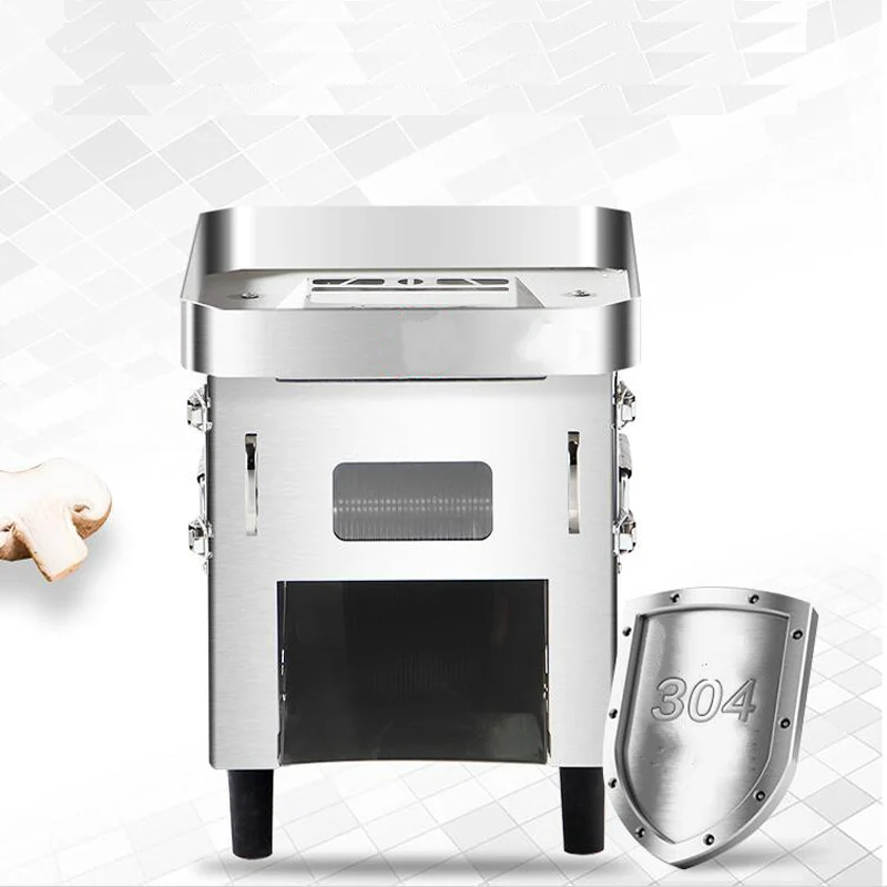 

Stainless Steel Meat Cutter Commercial Electric Desktop Slicer Fully Automatic 220V Shredded Vegetable Cutter Meat Grinder 850W