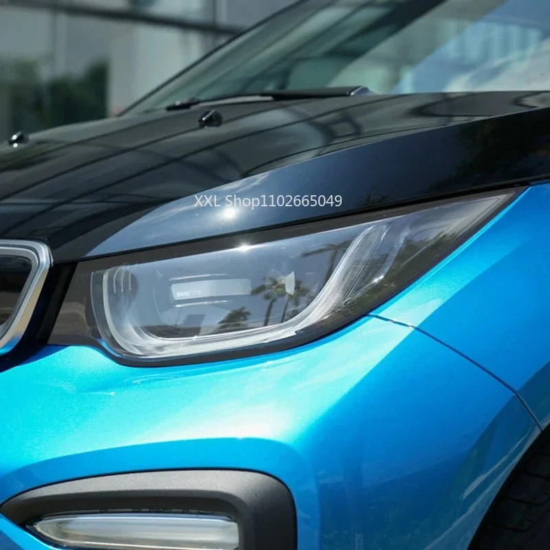 2pcs For BMW i3 2013-2021 Car Headlight Protective Film Headlamp Taillight Transparent Black TPU Sticker Precut Accessories
