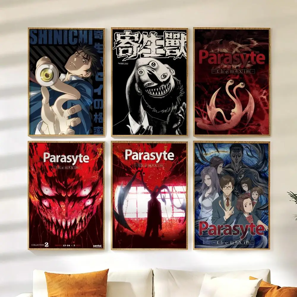 Anime P-Parasite The Maxim Poster Wall Stickers HD Painting Self Adhesive Art Decals for Bedroom Living Room Home Decor